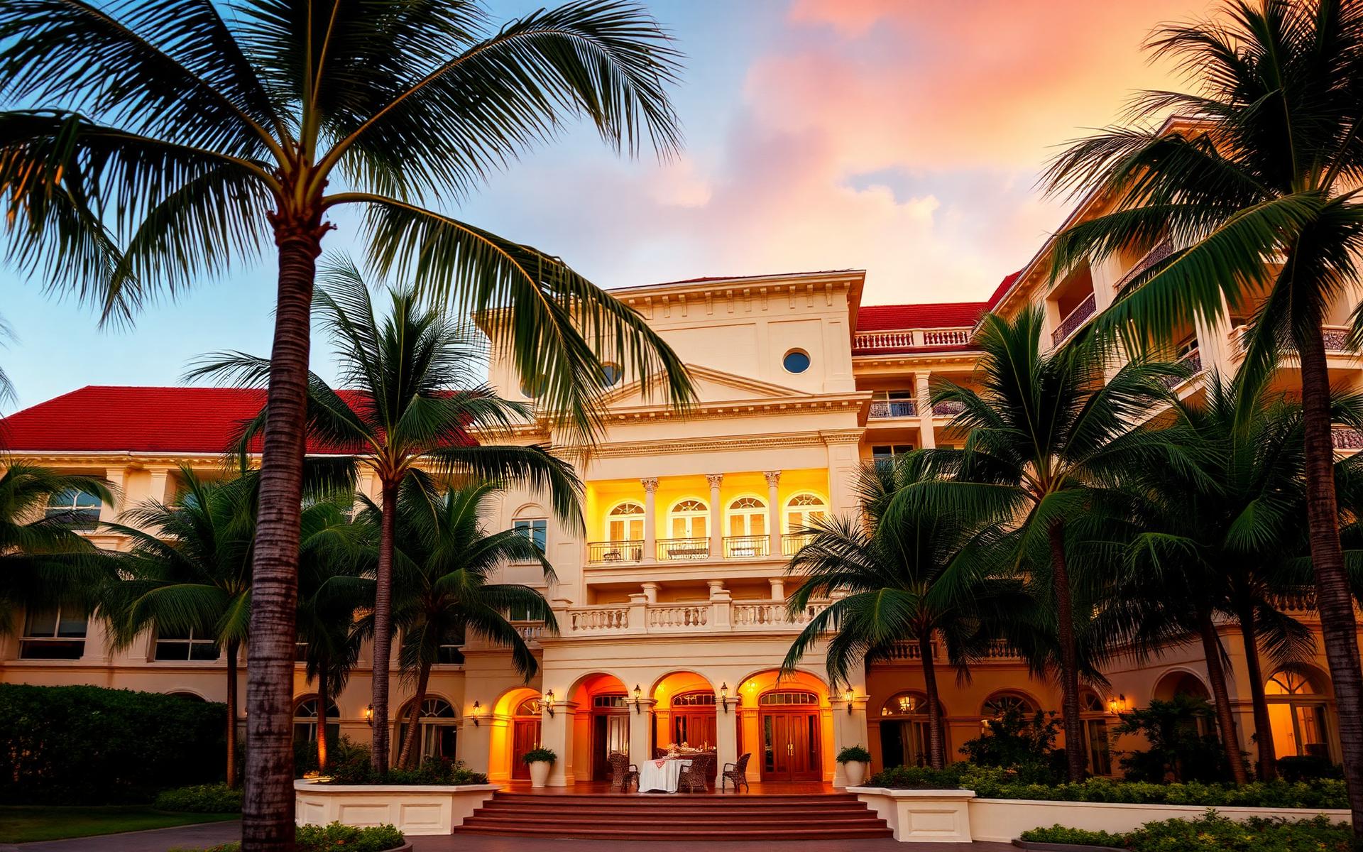 Pacific Crown Hotel Honiara at golden hour